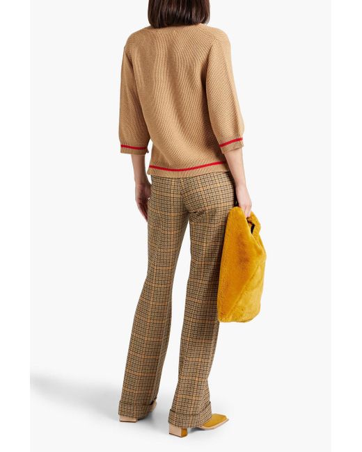 Marni Natural Embroidered Wool Sweater