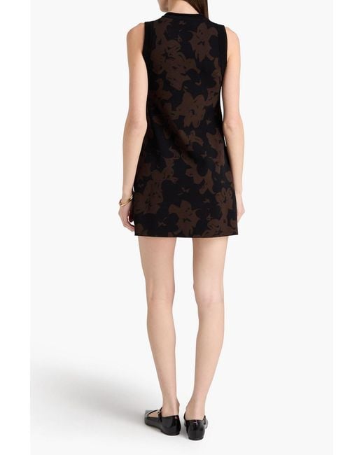 Jil Sander Black Jacquard-Knit Mini Dress
