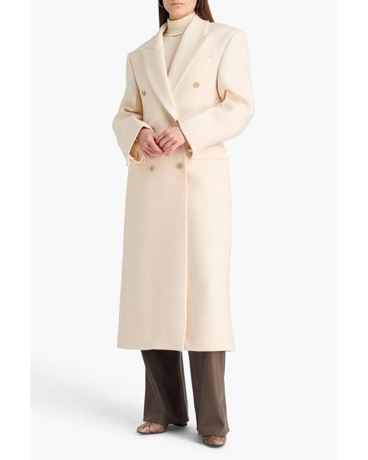 Rohe Natural Double-Breasted Wool-Twill Coat