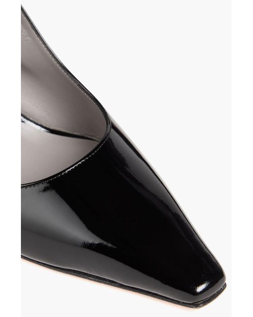 Gina Black Klimt Crystal-embellished Patent-leather Slingback Pumps