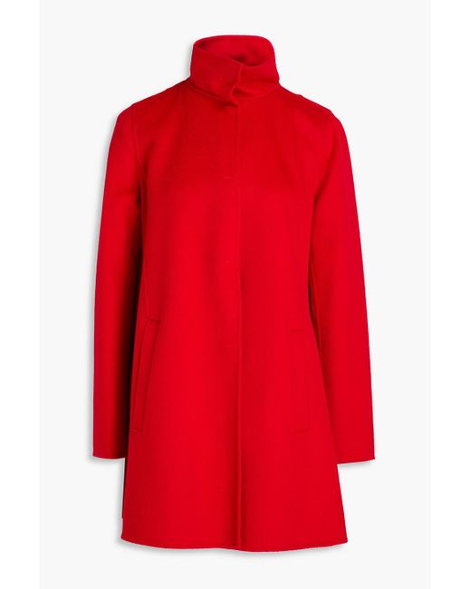 Emporio Armani Red Cashmere-felt Coat