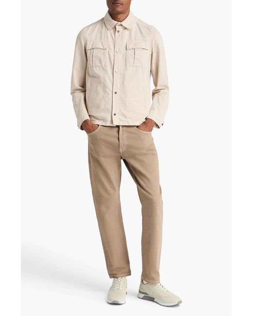 Herno Natural Cotton And Linen-Blend Overshirt for men