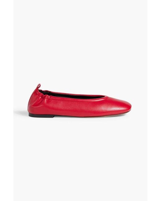 3.1 Phillip Lim Red Id Leather Ballet Flats