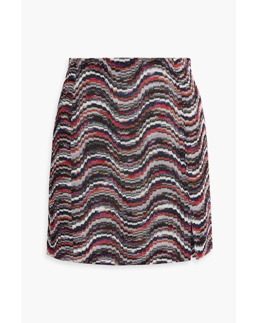 Missoni Black Metallic Crochet-knit Mini Skirt