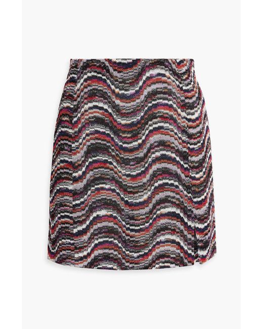 Missoni Black Metallic Crochet-knit Mini Skirt
