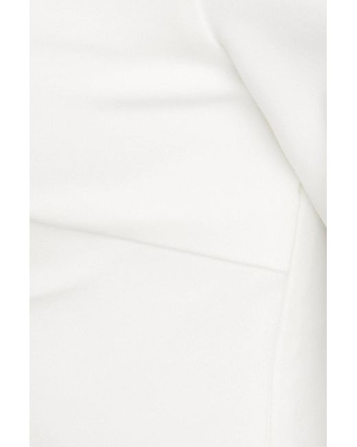 Nicholas White Elaina Off-the-shoulder Cropped Jersey Top