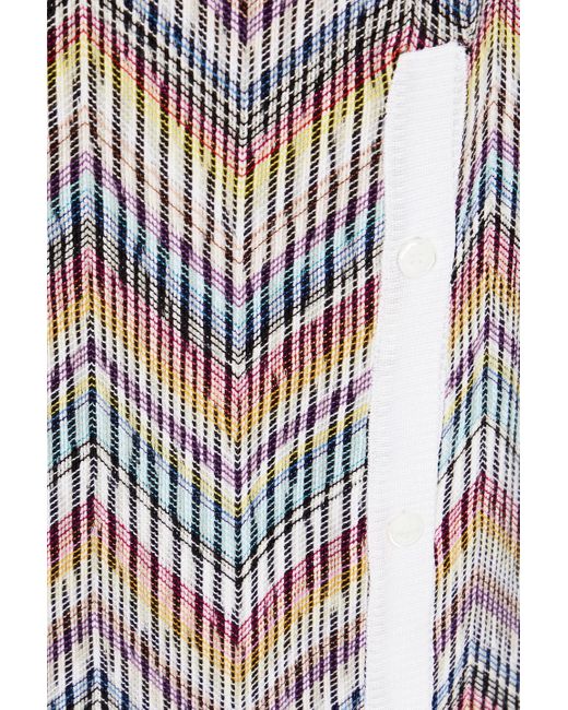 Missoni Gray Crochet-knit Cotton-blend Midi Dress