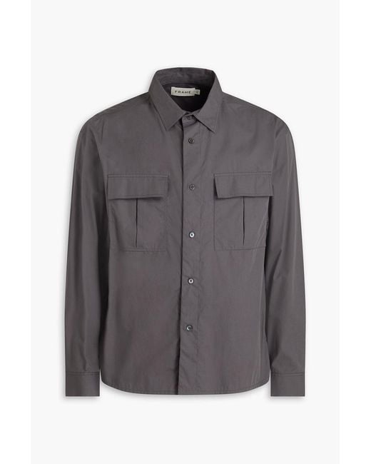 FRAME Gray Cotton-poplin Shirt for men