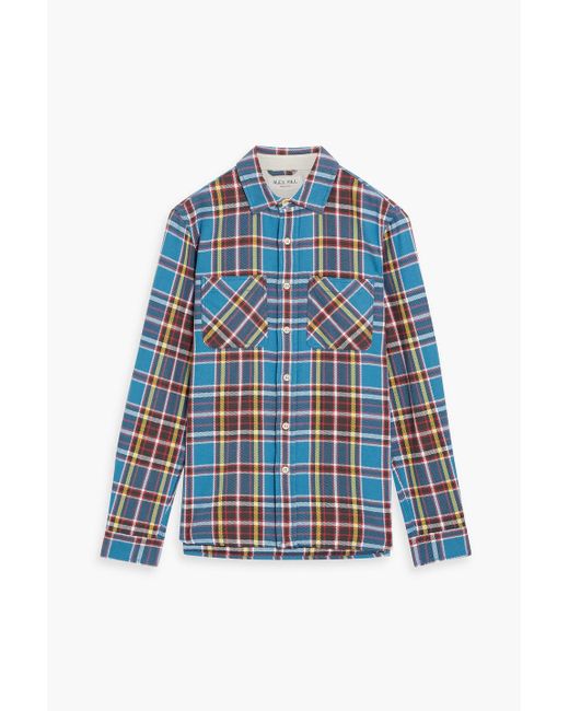 Alex Mill Blue Checked Cotton-flannel Shirt for men