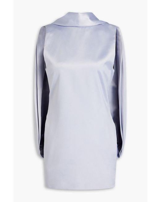 16Arlington Blue Blair Open-back Satin Mini Dress