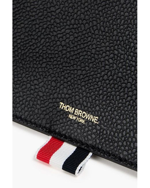 Thom Browne Black Pebbled-Leather Cardholder