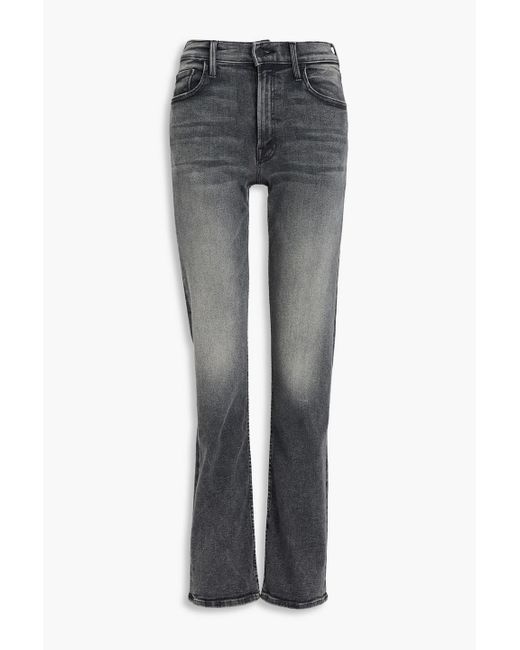 Mother Gray The mid rise rider skimp halbhohe jeans mit geradem bein