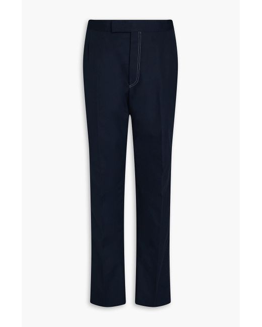 Thom Browne Blue Tweed Pants for men