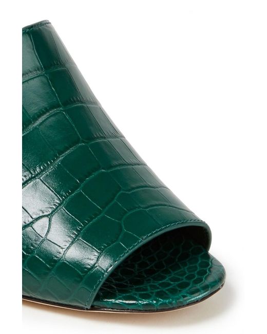 Tory Burch Martine Croc-effect Leather Mules in Emerald (Green) - Lyst