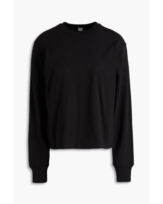 Totême  Black Cotton-jersey Top