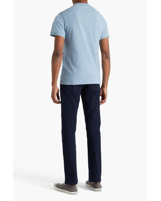 Sandro Blue Cotton-jersey T-shirt for men