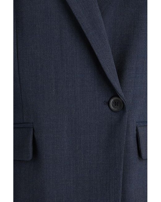 Claudie Pierlot Blue Wool-blend Twill Blazer