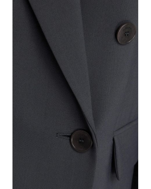 Joseph Black Jaden Double-Breasted Wool-Blend Twill Blazer