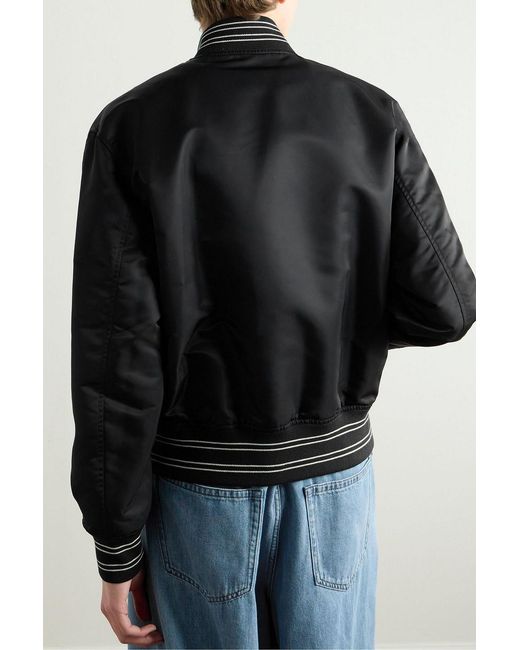 Amiri Black Logo-Appliquéd Padded Shell Bomber Jacket for men