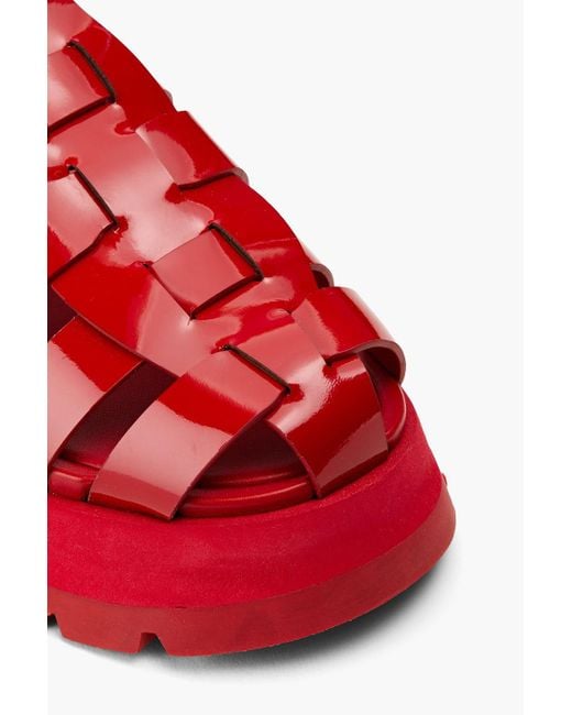 3.1 Phillip Lim Red Kate sandalen aus lackleder