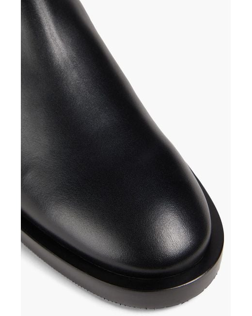 Stuart Weitzman Black Sondra Leather Chelsea Boots