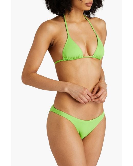 Bondi Born Green Mina Low-rise Bikini Briefs