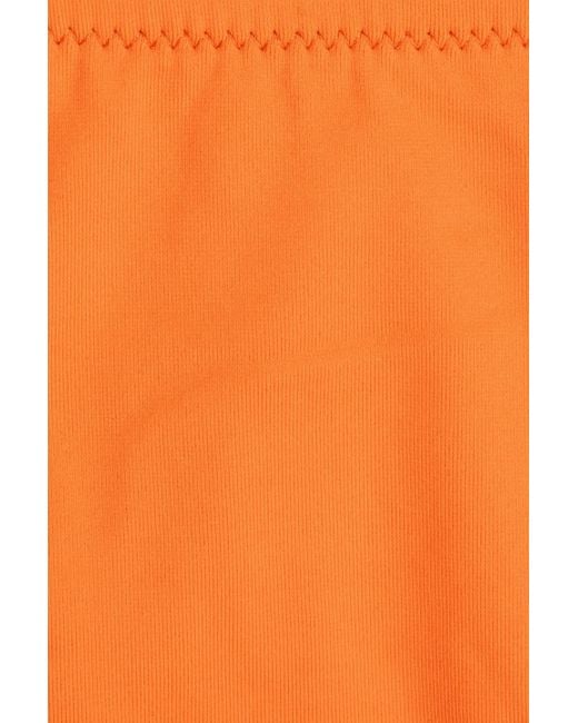 Melissa Odabash Orange Paris Buckle-Embellished Bikini Briefs