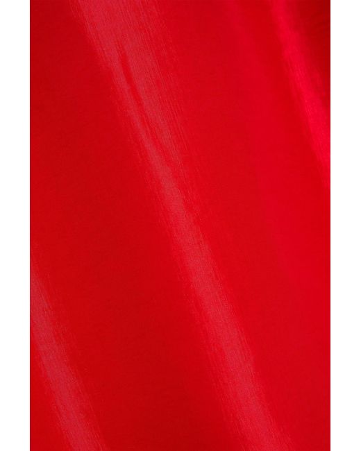 Kika Vargas Red Missy Taffeta Mini Dress