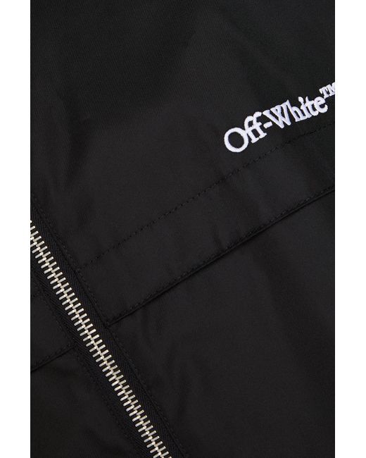 Off-White c/o Virgil Abloh Black Shell Hooded Jacket for men