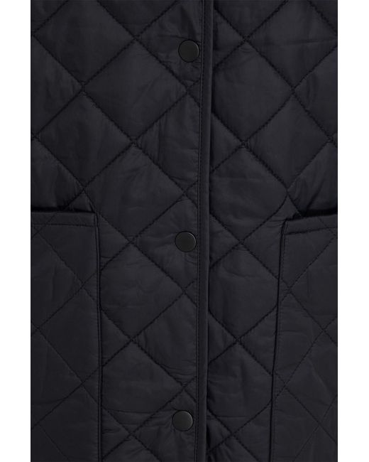 Eileen Fisher Black Quilted Shell Coat