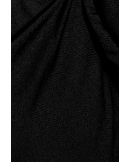 Jonathan Simkhai Black Giana Ruffled Satin-crepe Gown
