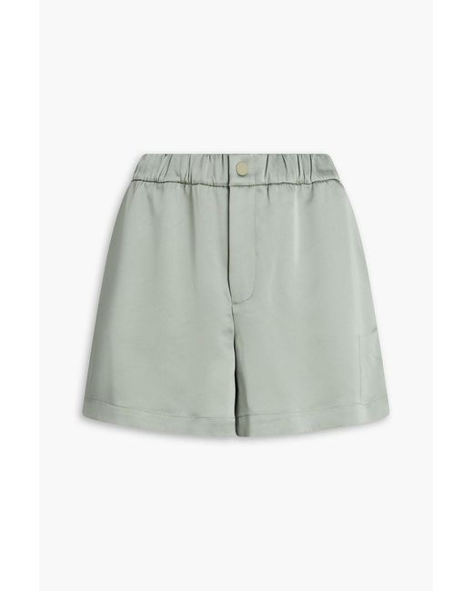 Varley Green Satin Shorts