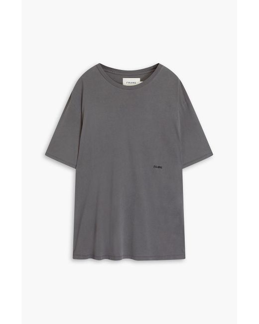 FRAME Gray Cotton-Jersey T-Shirt for men