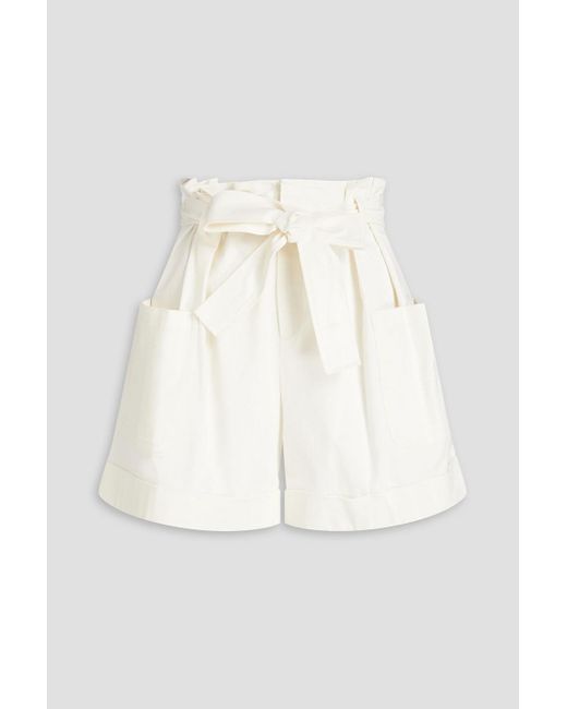 Red(v) White Shorts aus twill aus stretch-baumwolle mit gürtel