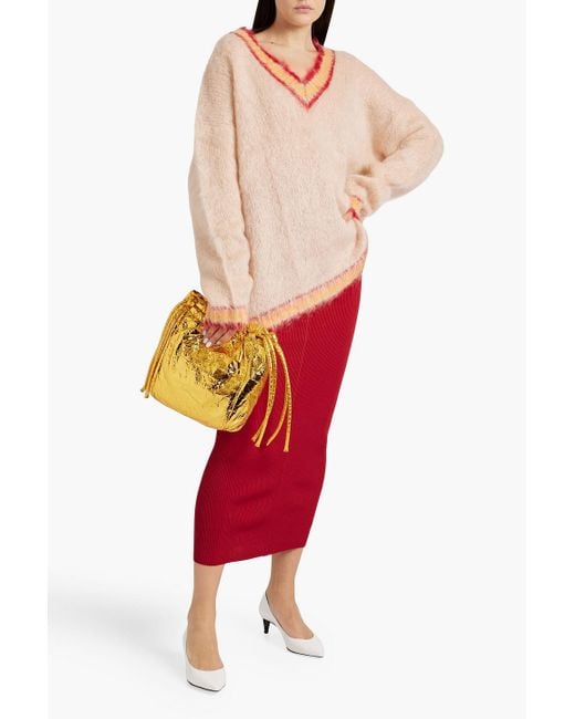Marni Pink Oversized Mohair-blend Sweater