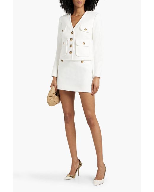 Veronica Beard Natural Isola Cotton-Blend Piqué Jacket