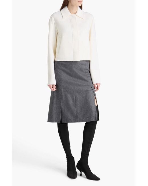 Loulou de Saison White Zhanna Wool And Cashmere-Blend Felt Jacket
