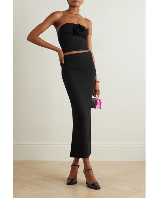 Black midi skirt set best sale