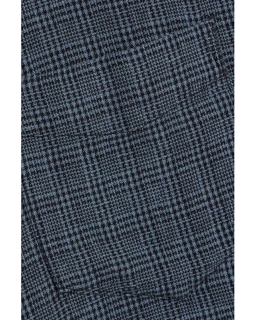Alex Mill Blue Camp Checked Linen And Cotton-Blend Shirt for men