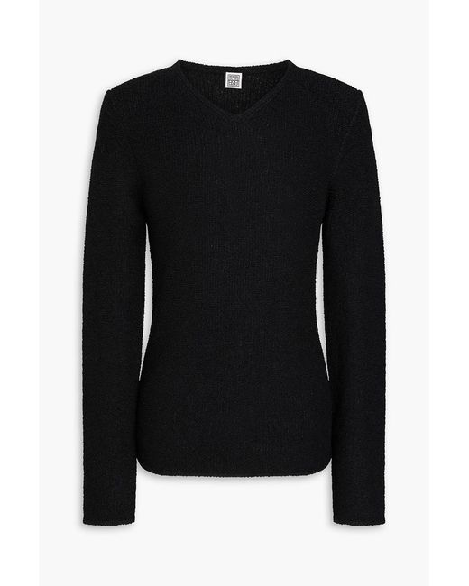 Totême  Black Bouclé-knit Sweater