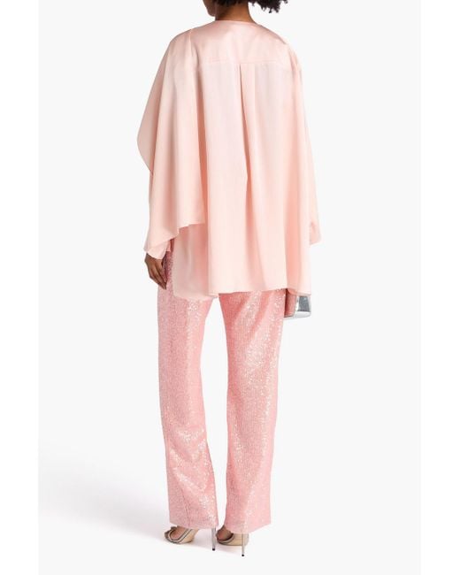 Roksanda Pink Drapiertes oberteil "kata" aus seiden-cady