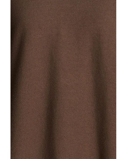 Gentry Portofino Brown Cotton And Cashmere-blend Top