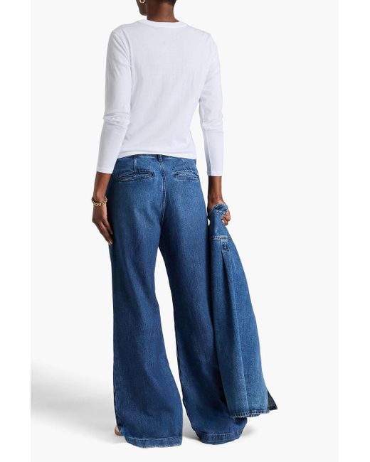 FRAME White Cotton-Jersey Top