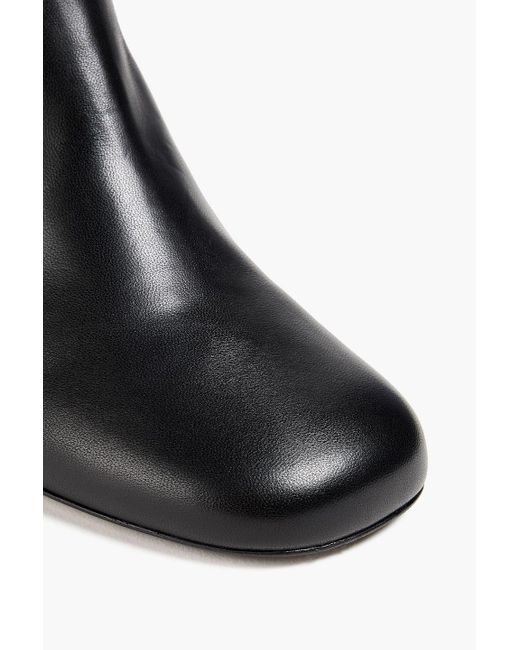 Sandro Black Leather Ankle Boots