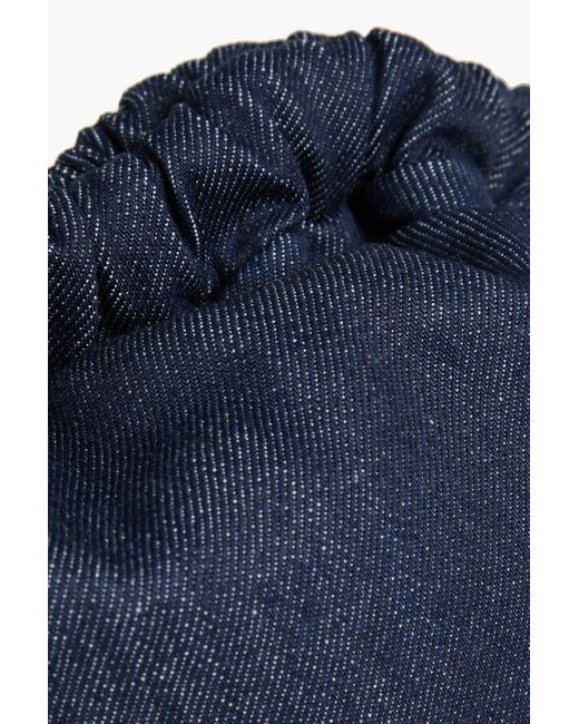 Mansur Gavriel Blue Denim Clutch