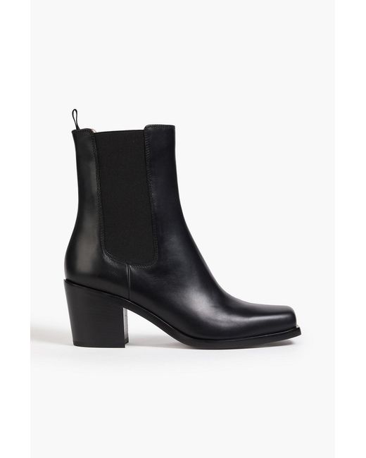 Gianvito Rossi Black Leather Chelsea Boots