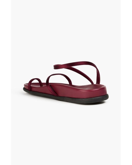 Ancient Greek Sandals Red Eleftheria Satin Sandals