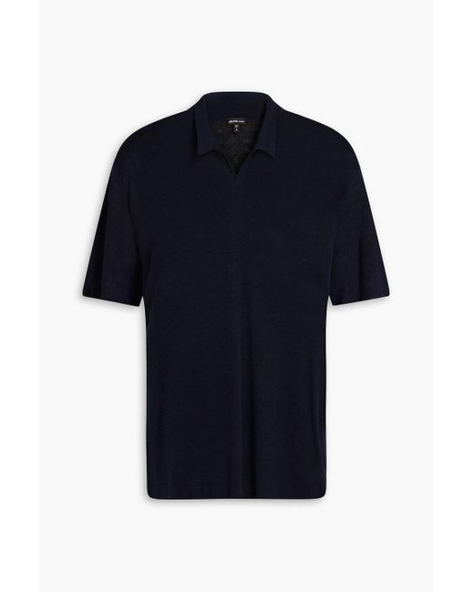 James Perse Blue Linen-blend Polo Shirt for men