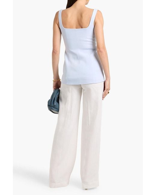 Another Tomorrow White Crepe Top