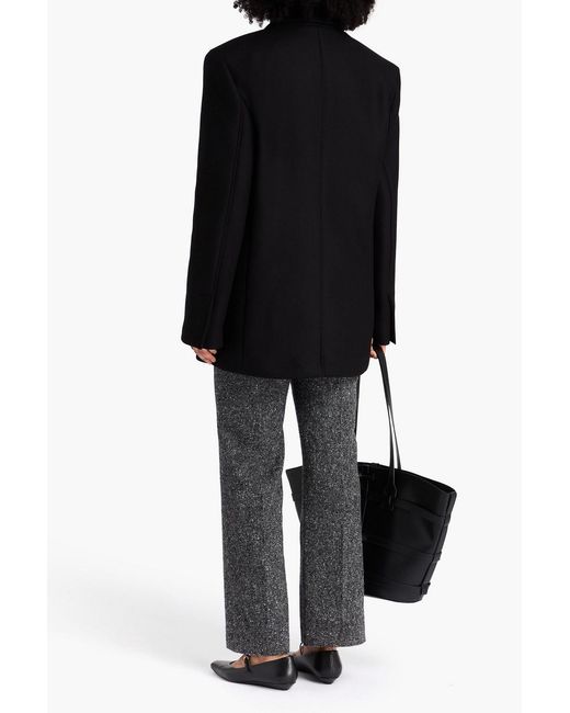 Loulou de Saison Black Koon Wool-Blend Felt Coat